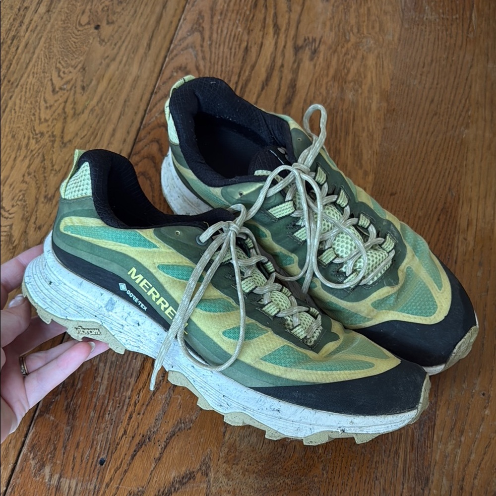 Merrell Olive and Black Hiking Sneakers